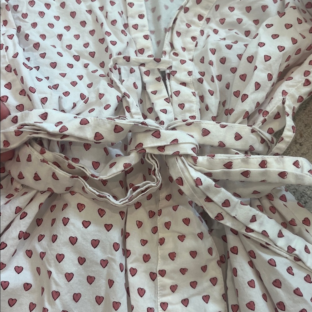 Roller Rabbit Pink Heart Print Robe - Picture 3 of 5